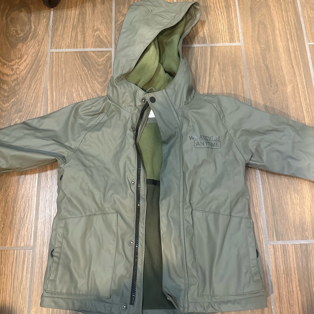 Zara boys hunter green rain coat